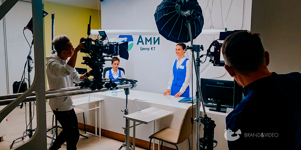 Съемочная площадка рекламного видео для медицинского центра