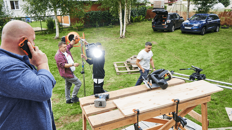 Съёмки ролика на натуре